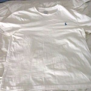 white polo t shirt, size large,
